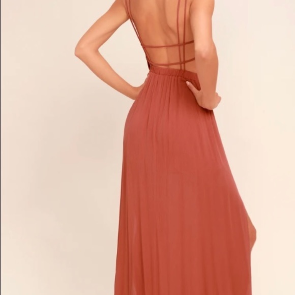Lulus Blush Strappy Open back Dress - Picture 3 of 5